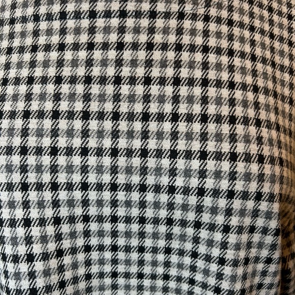 J Jill Tunic Size XL Petite Ponte 3/4 Sleeves Check Gray Black Brown - Picture 2 of 10